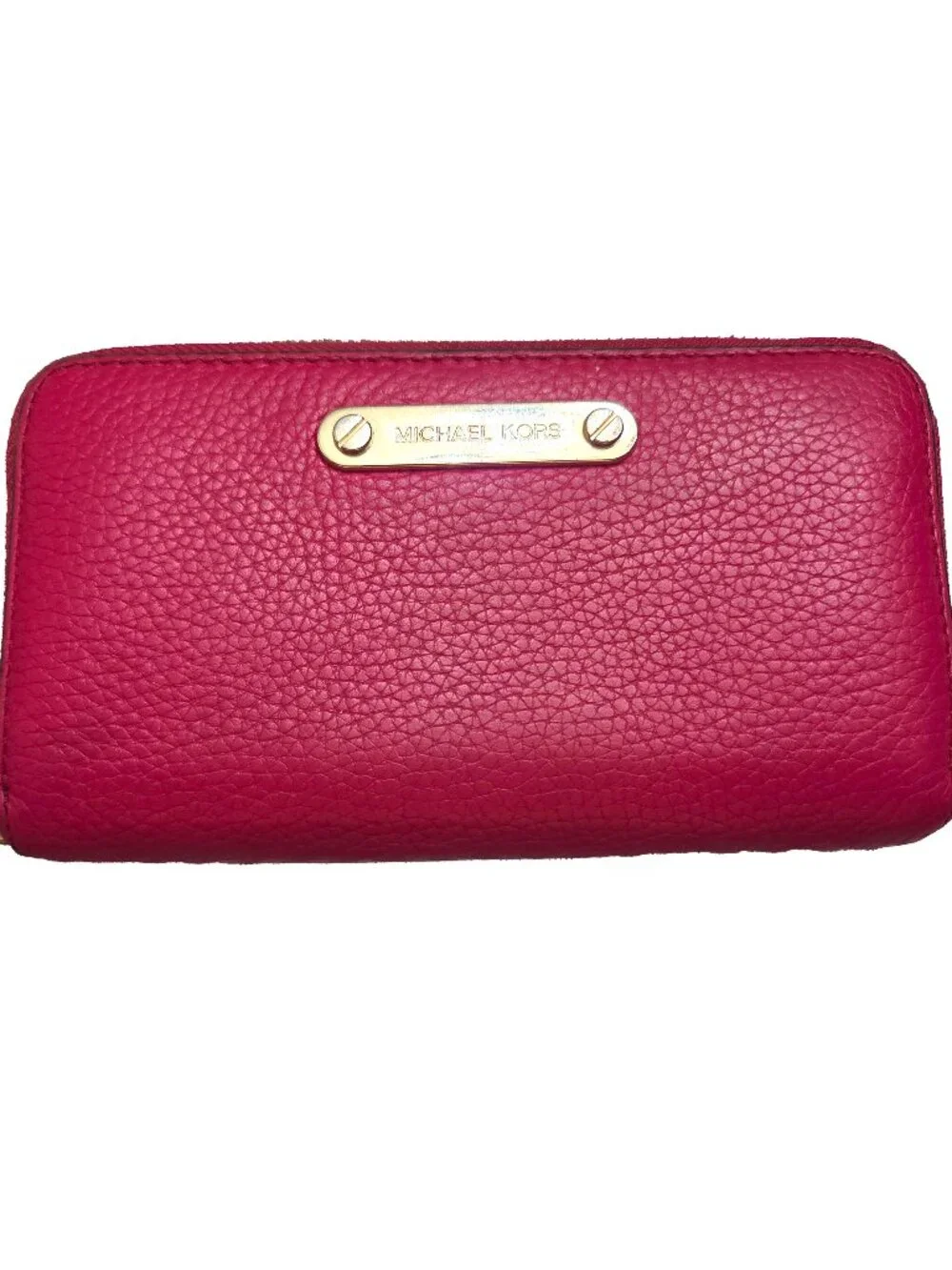 Michael Kors Jet Set Continental Wallet - Red _GUC